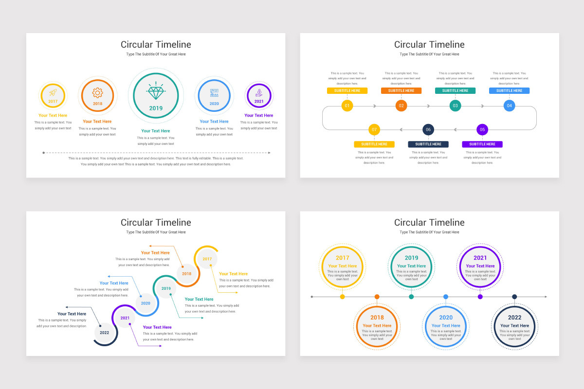 Circular Timeline Example Circular Timeline Google Slides Template | Nulivo Market