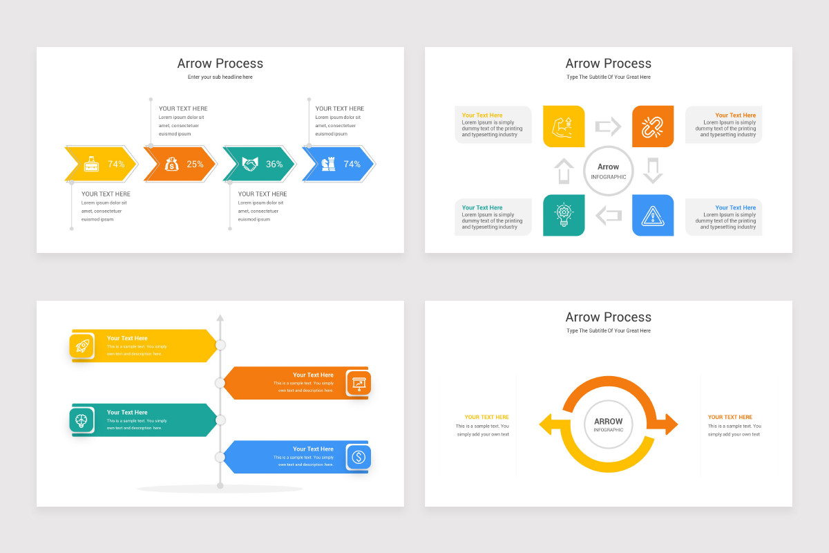Process Template Key Arrow Process Keynote Template | Nulivo Market
