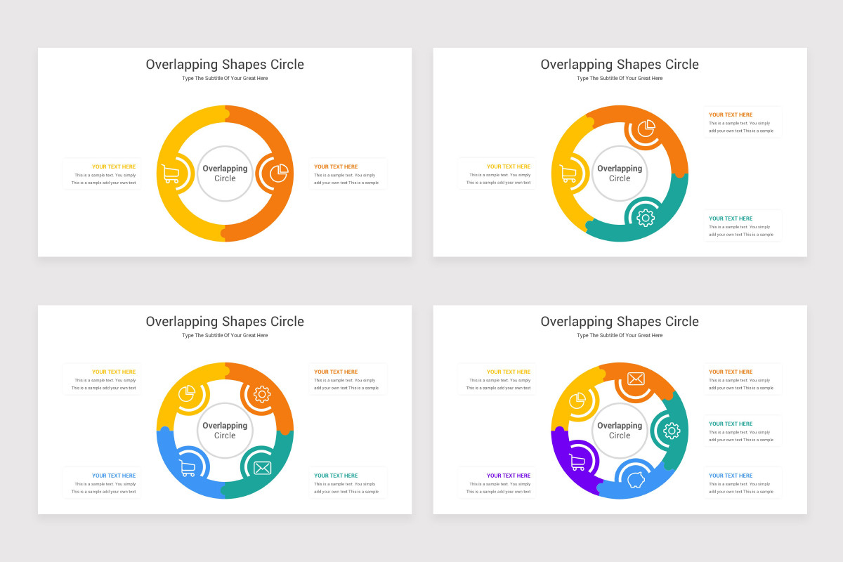 Overlapping Shapes Circle Keynote Template | Nulivo Market