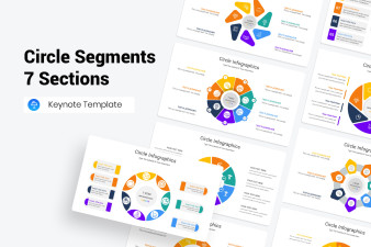Circle Segments 7 Sections Keynote Template