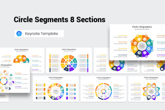 Circle Segments 8 Sections Keynote Template