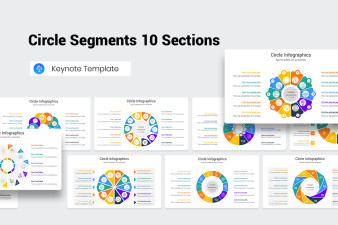 Circle Segments 10 Sections Keynote Template