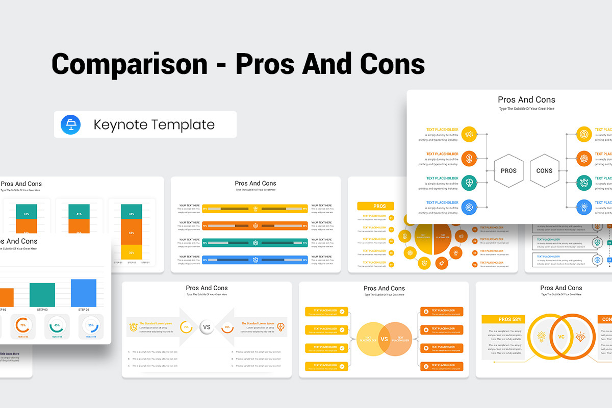 Comparison - Pros And Cons Keynote Template | Nulivo Market