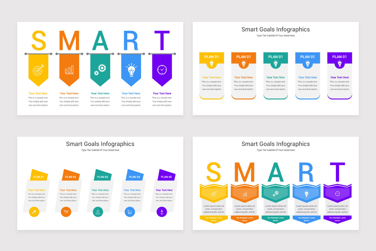 Smart Inforgraphics Smart Goals Infographics Keynote Template | Nulivo Market