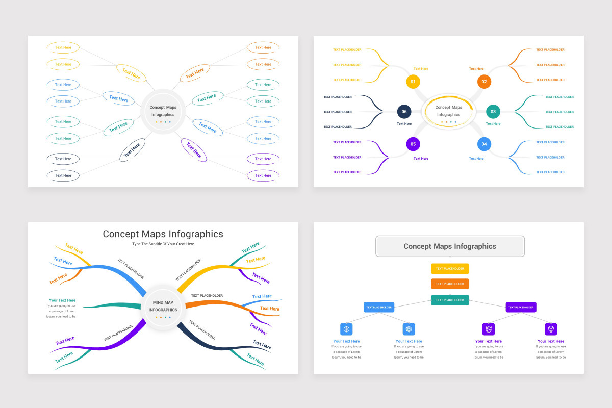 Concept Map Inforgraphic Concept Maps Infographics Keynote Template | Nulivo Market
