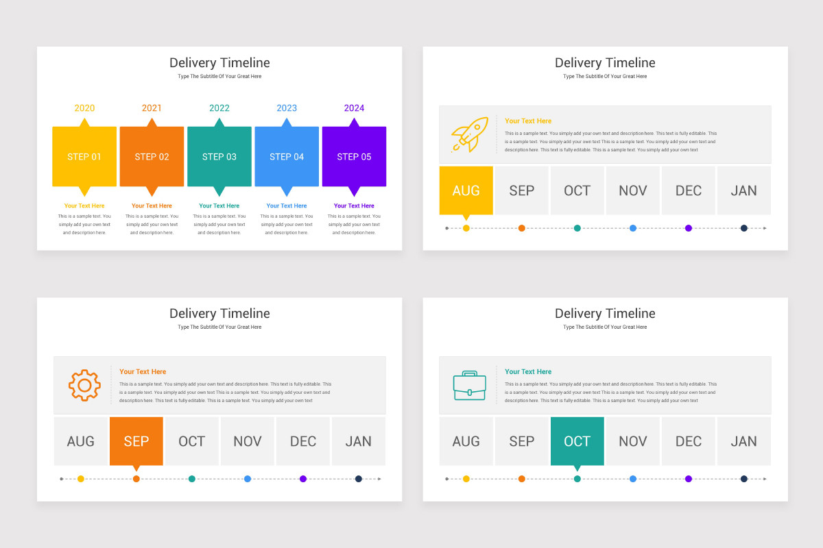 Delivery Timeline Keynote Template | Nulivo Market
