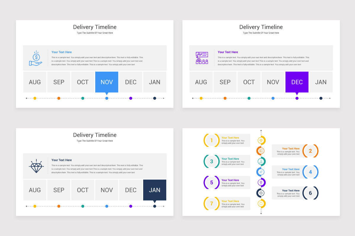 Delivery Timeline Keynote Template | Nulivo Market