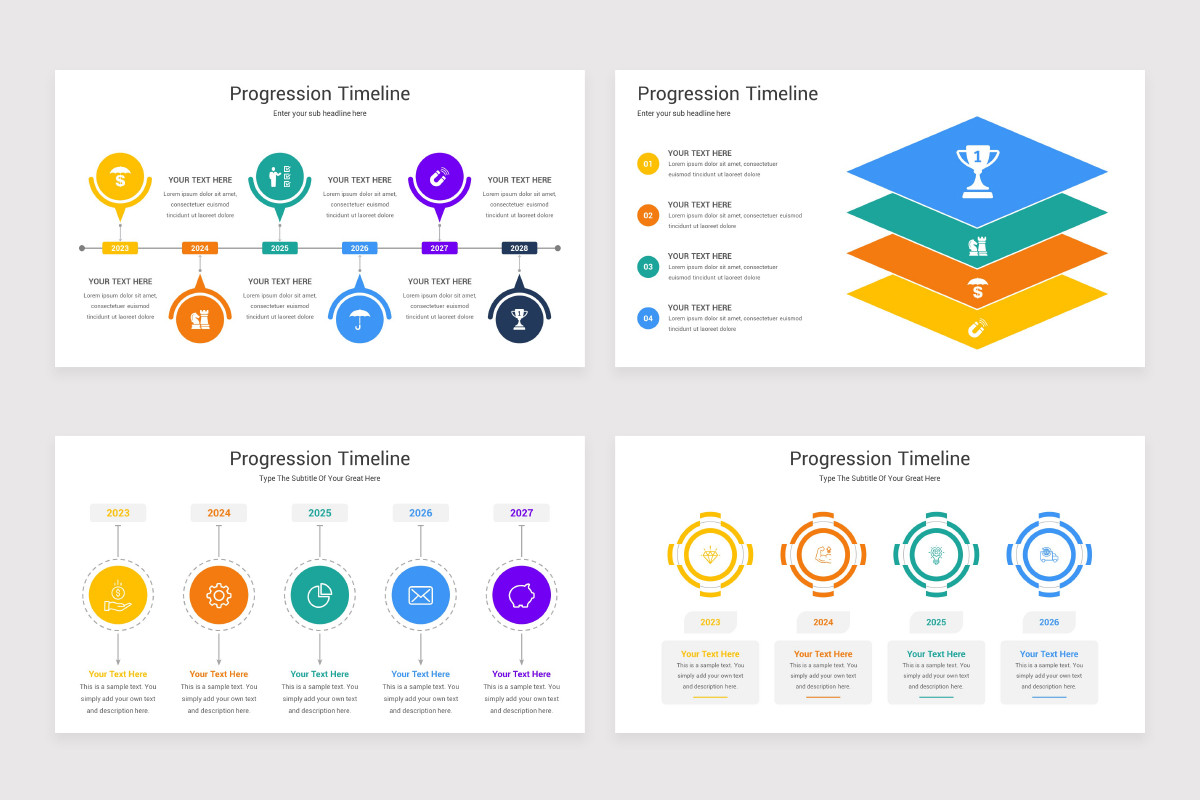 Progression Timeline Keynote Template | Nulivo Market