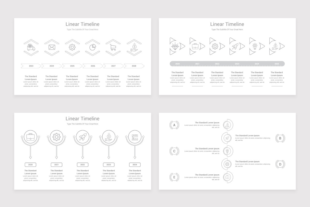 Linear Timeline Keynote Template | Nulivo Market