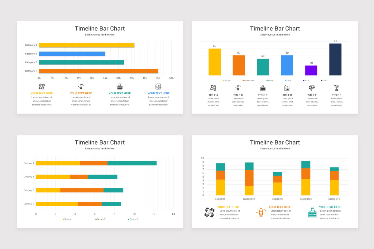 Timeline Bar Chart Keynote Template | Nulivo Market