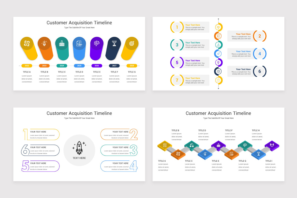 Customer Acquisition Timeline Keynote Template | Nulivo Market