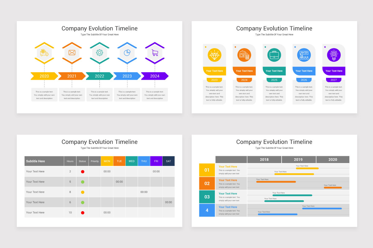 Evolution Timelines Examples Company Evolution Timeline Keynote Template | Nulivo Market