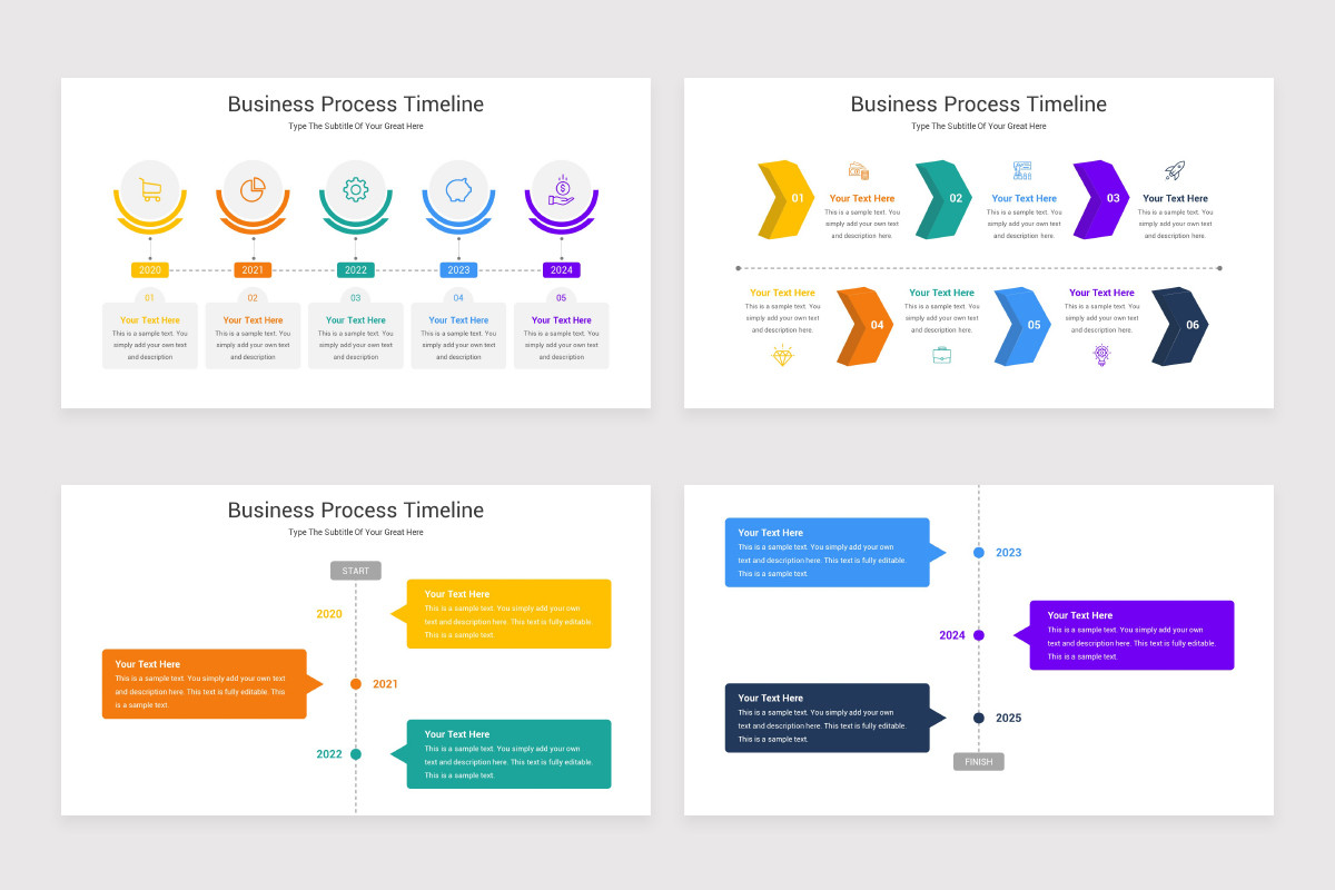 Process Timeline With Key Control Business Process Timeline Keynote Template | Nulivo Market