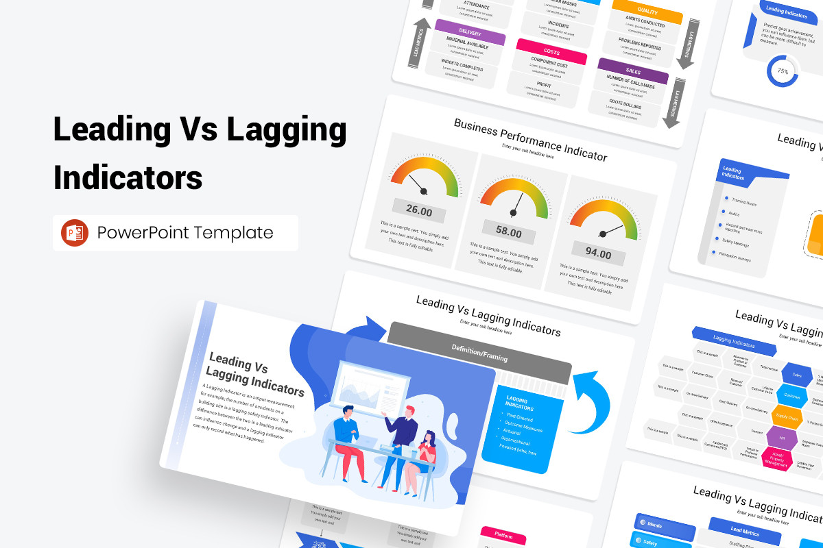 Leading Vs Lagging Indicators PowerPoint Template Nulivo Market