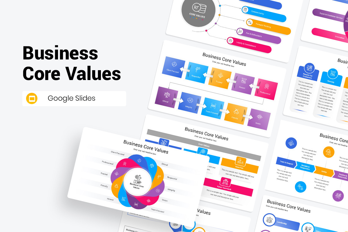 Business Core Values Google Slides Presentation Template Nulivo Market