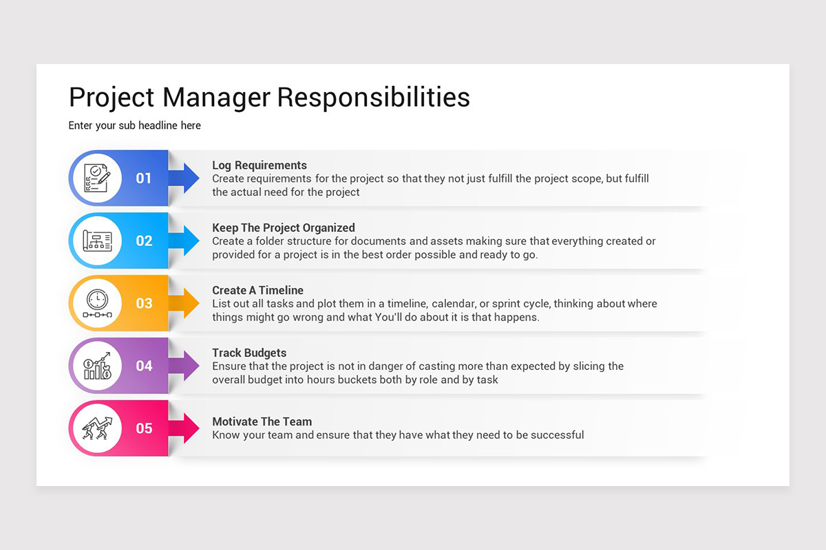 Project Roles And Responsibility Keynote Template | Nulivo Market