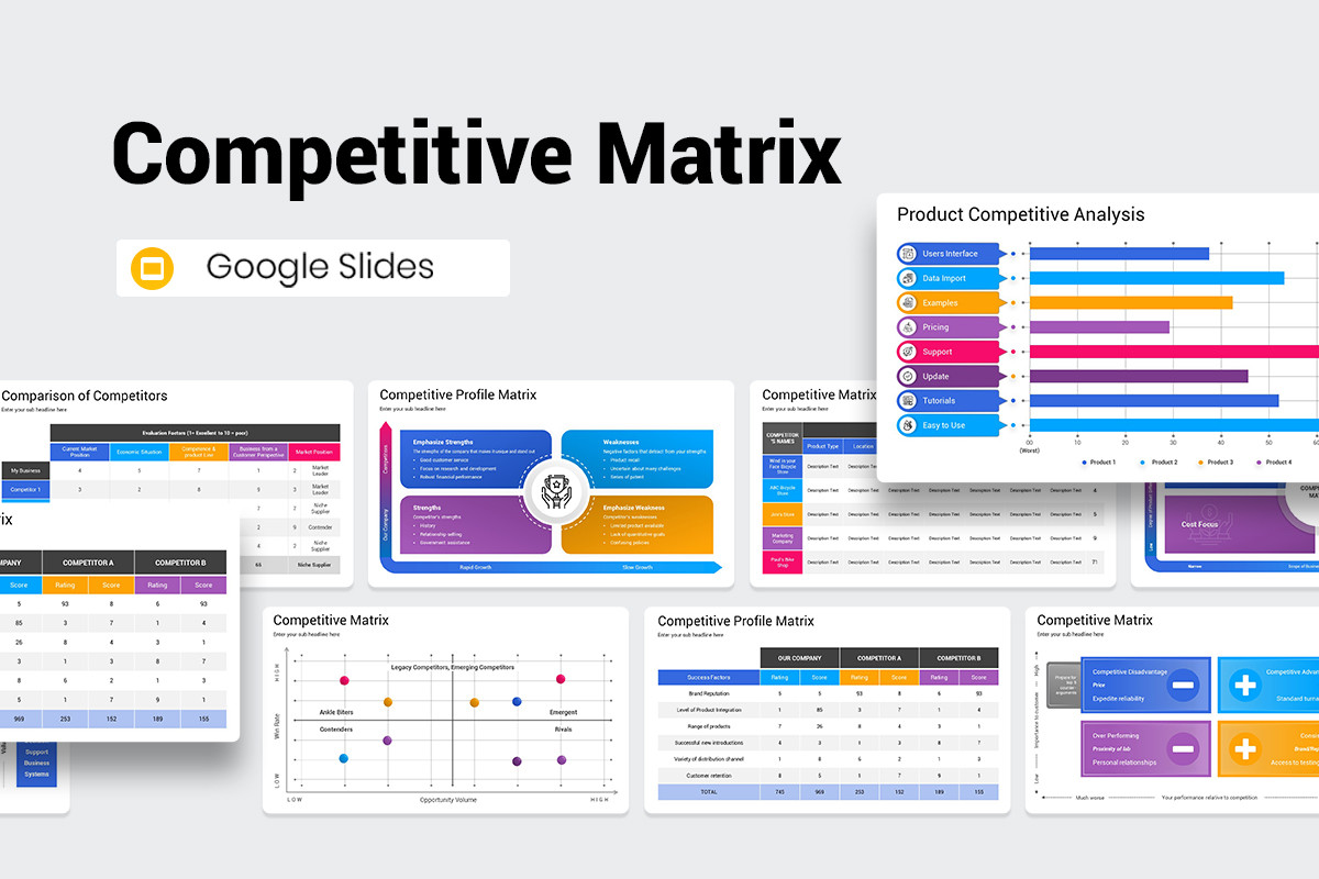 Competitive Matrix Google Slides Template | Nulivo Market
