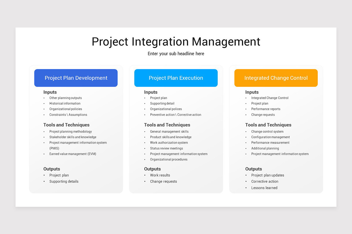 Project Integration Management Keynote Template | Nulivo Market