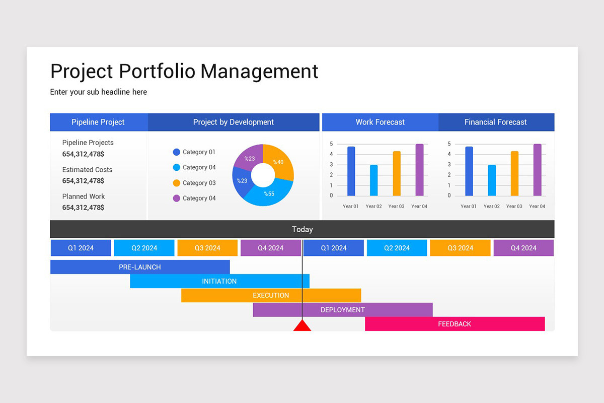 Project Portfolio Management PowerPoint Template | Nulivo Market