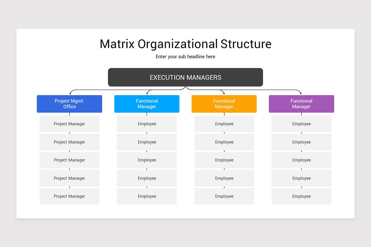 Matrix Structure In Organization Matrix Organization Structure PowerPoint Template | Nulivo Market