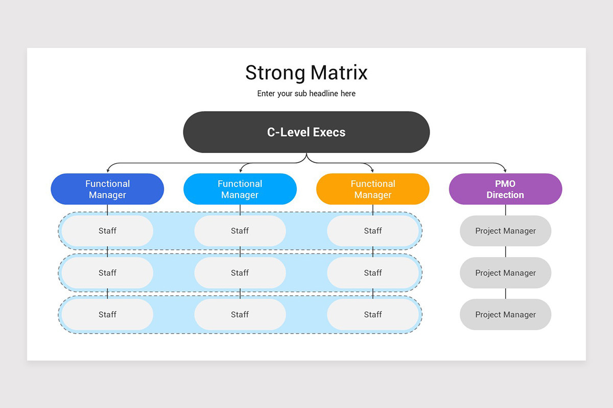 Matrix Organization Structure PowerPoint Template | Nulivo Market