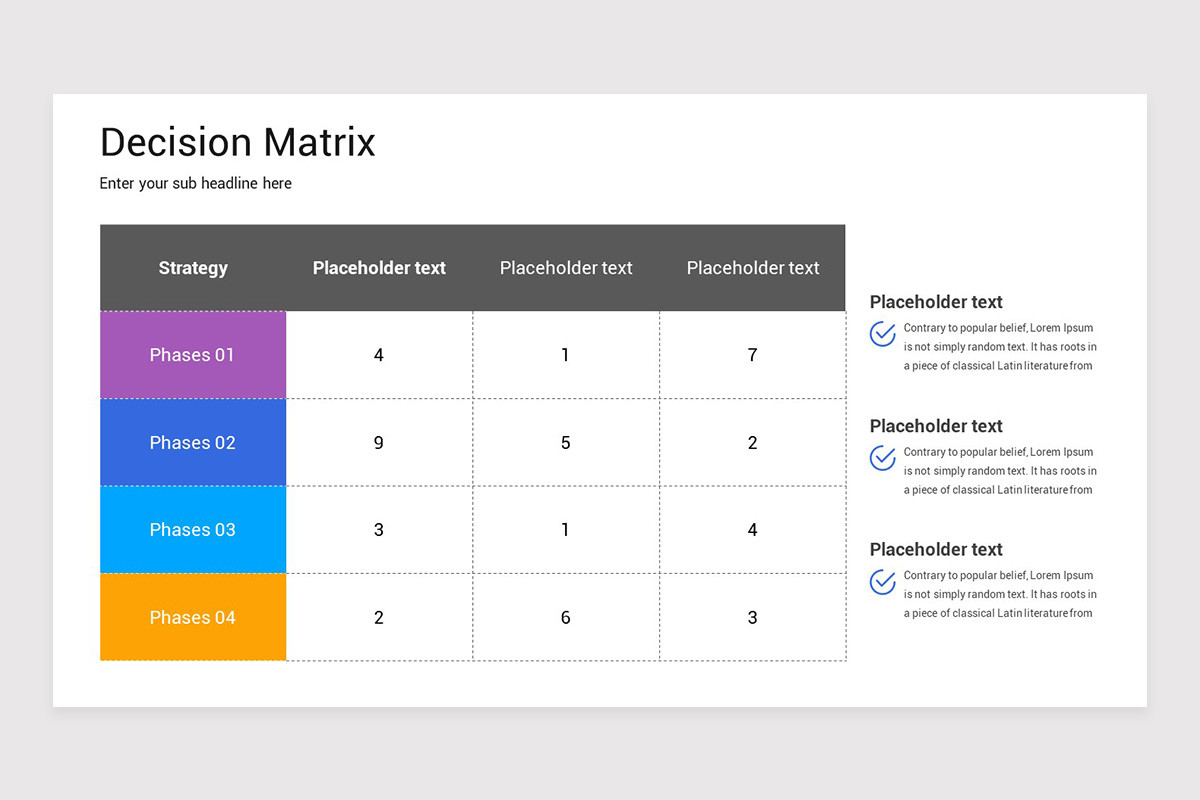 Decision Matrix PowerPoint Template | Nulivo Market