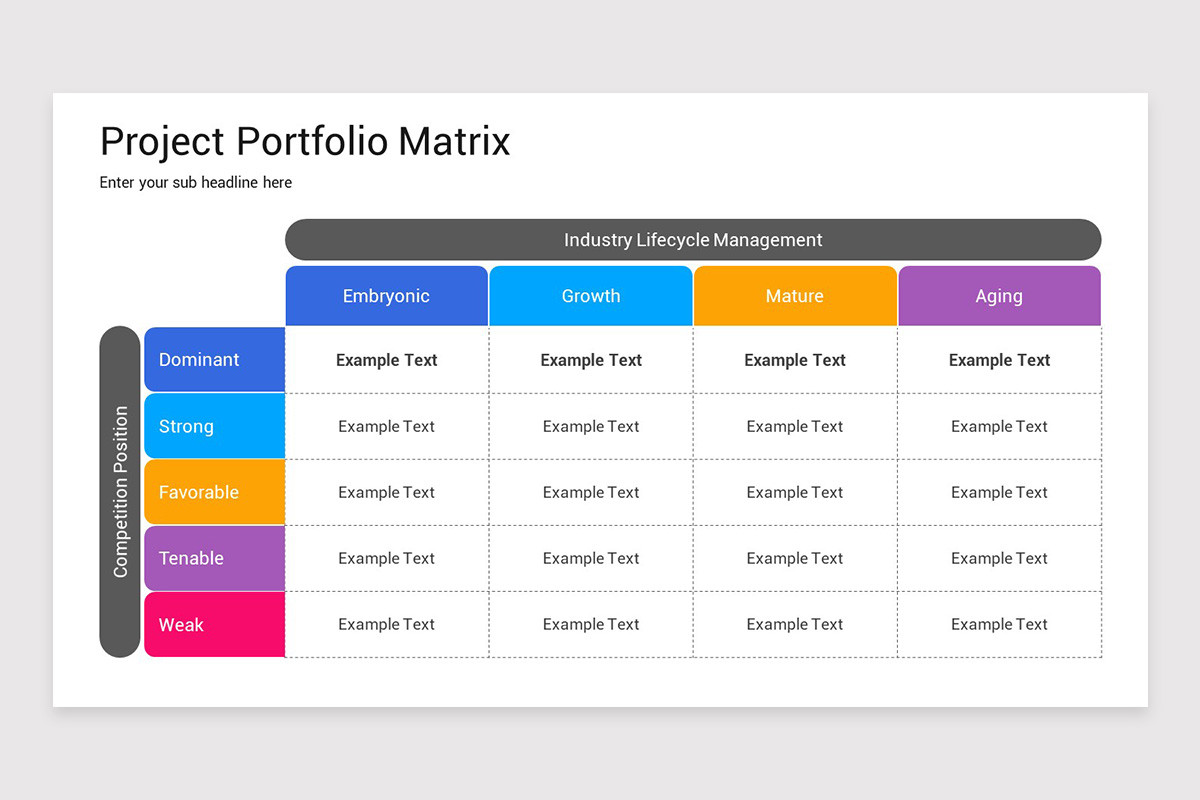 Project Portfolio Matrix Google Slides Template | Nulivo Market