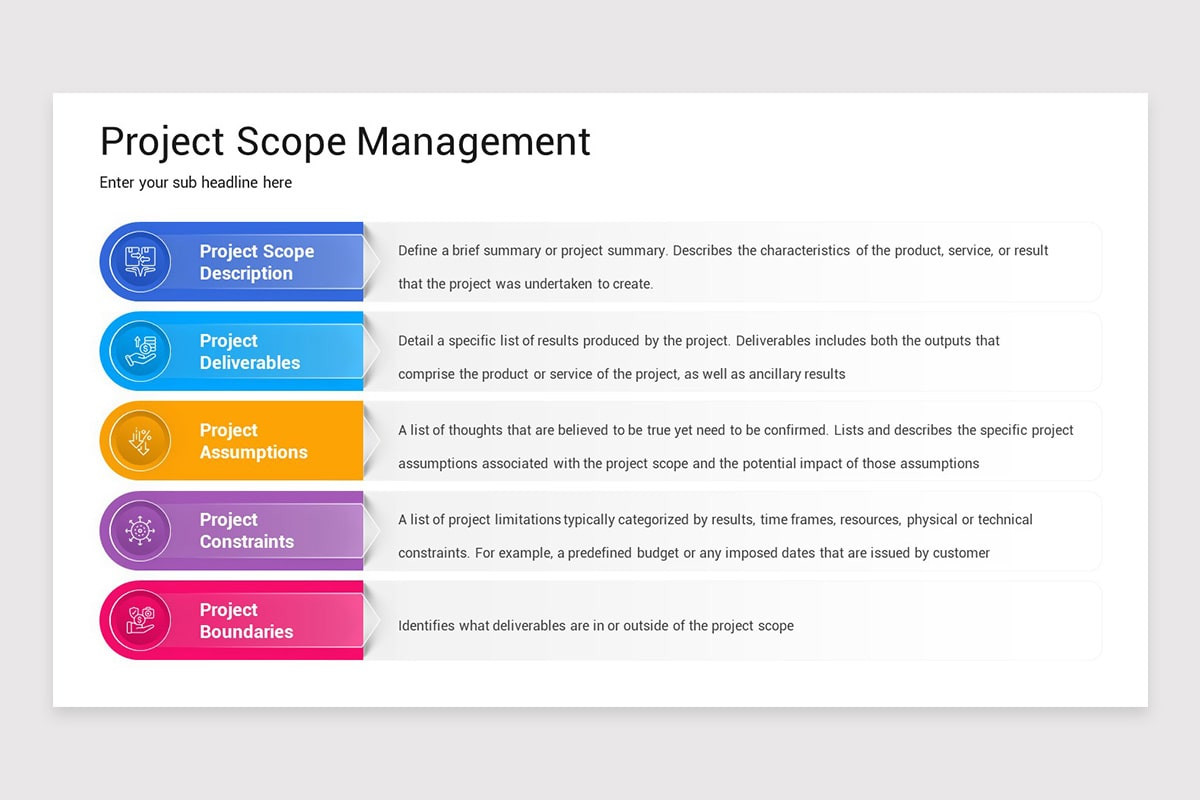 Project Scope Management Keynote Template | Nulivo Market