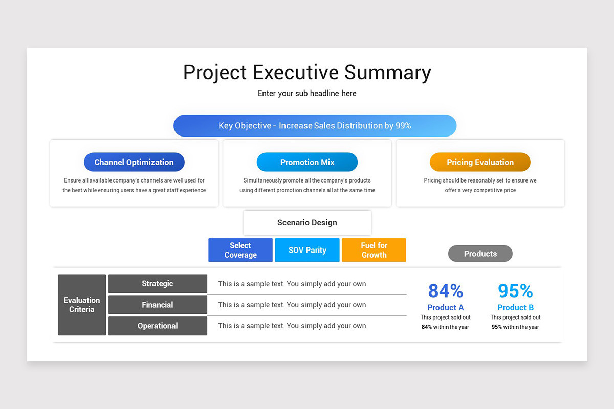 Project Executive Summary PowerPoint Template | Nulivo Market
