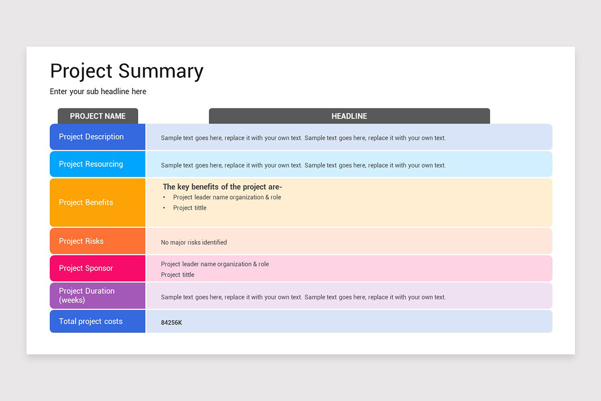 Key Note Summary Project Summary Keynote Template | Nulivo Market