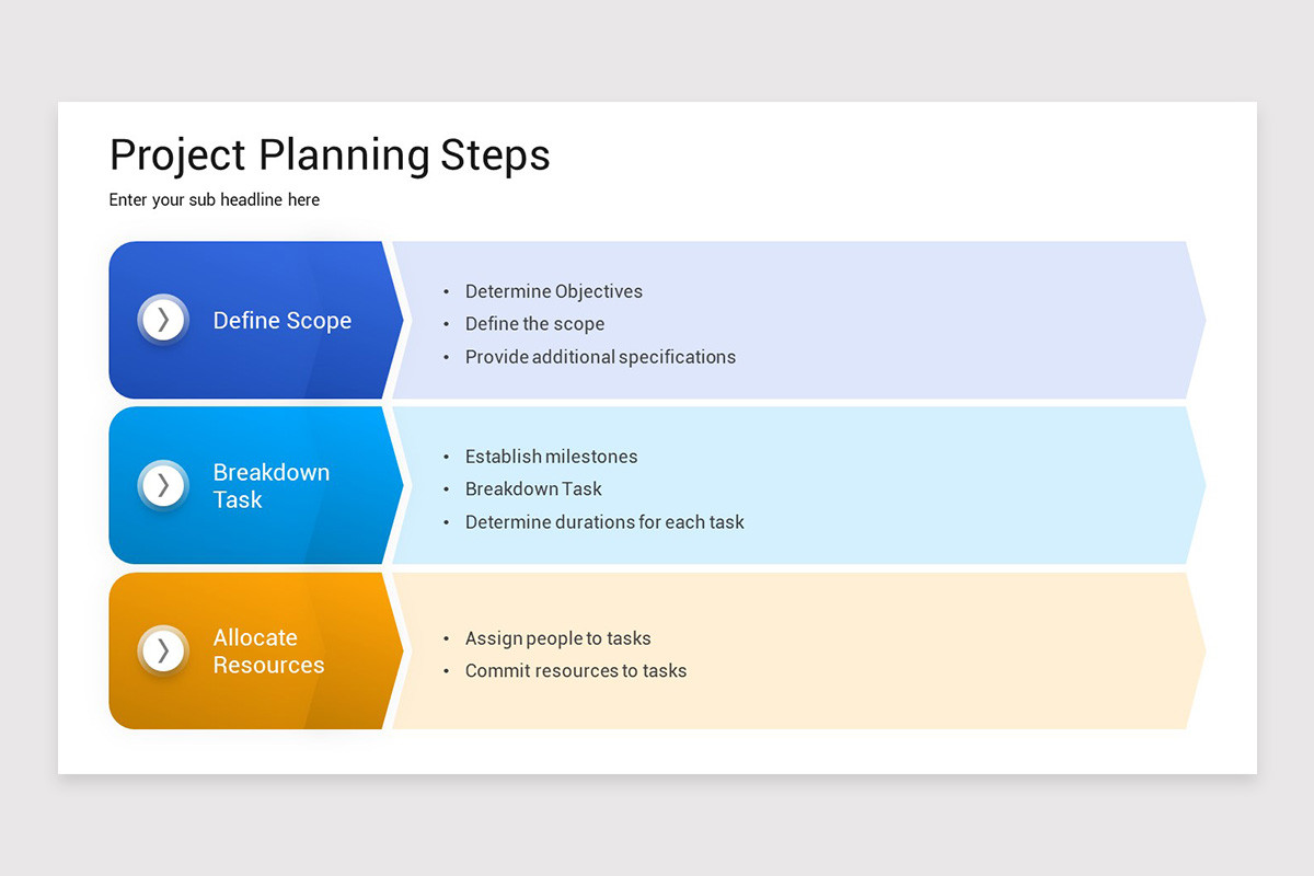 Project Management Steps Keynote Template | Nulivo Market