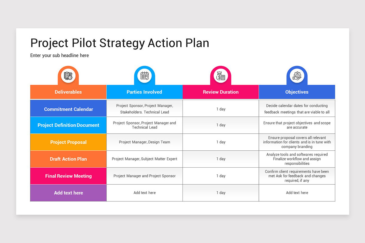 Project Action Noteschart Project Action Plan Keynote Template | Nulivo Market