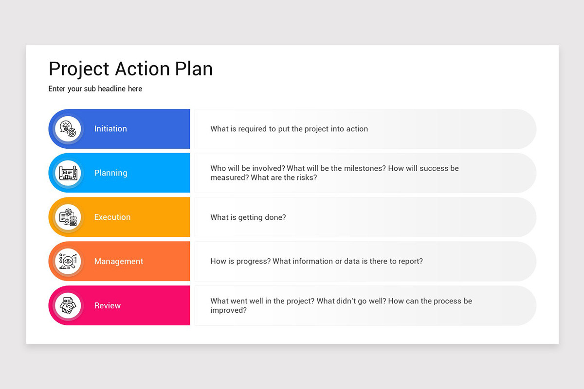 Project Action Noteschart Project Action Plan Keynote Template | Nulivo Market
