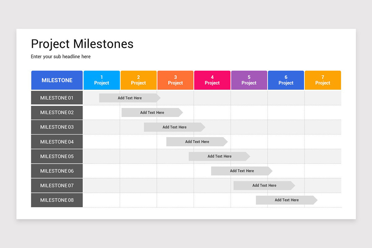 Example Powerpoint Software Feature Milestone Chart Project Milestones PowerPoint Presentation Template | Nulivo Market