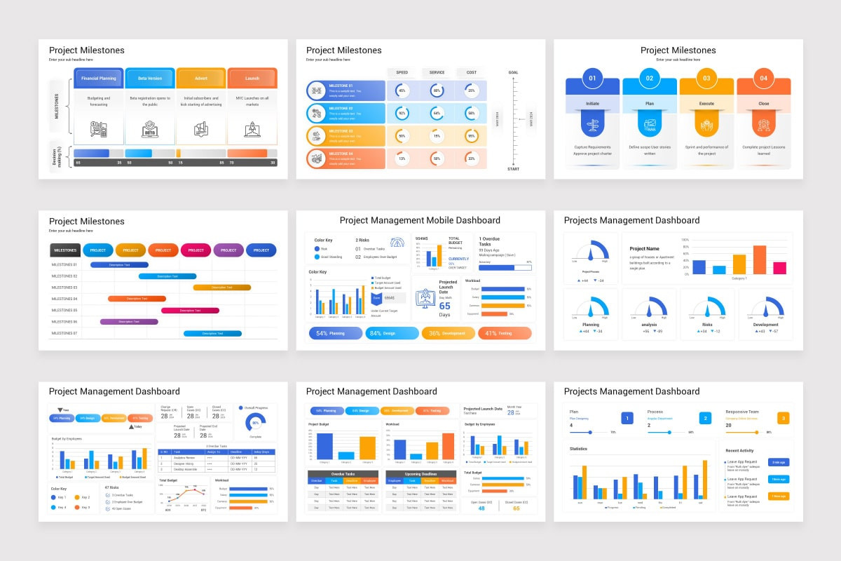 Project Management Model Chart Project Management Models PowerPoint Template | Nulivo Market
