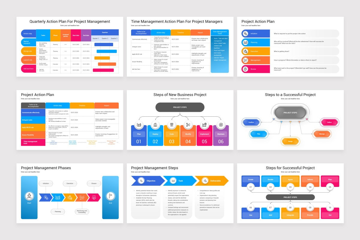 Sample Project Models Project Management Models PowerPoint Template | Nulivo Market