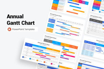 Annual Gantt Chart PowerPoint Presentation Template