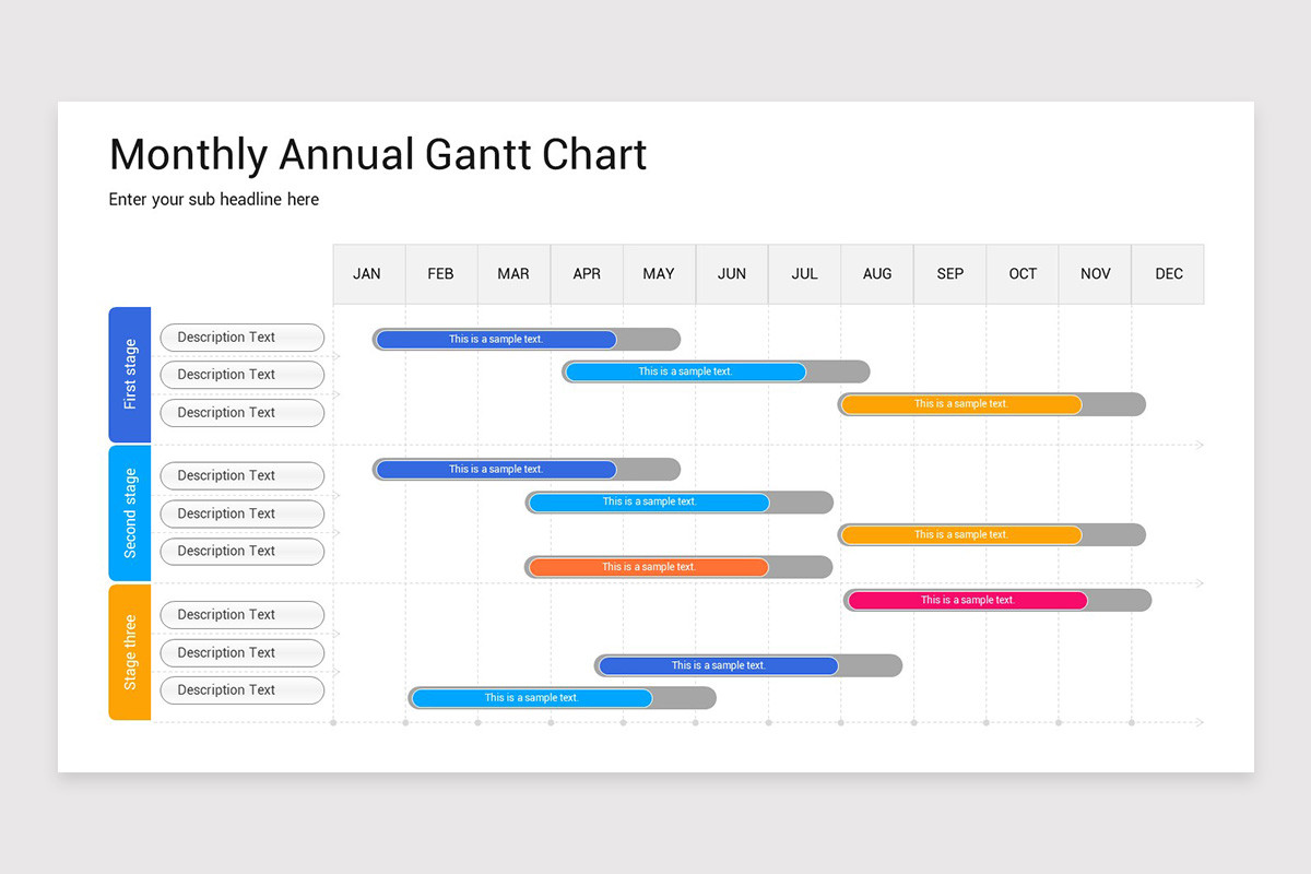 Annual Gantt Chart Google Slides Presentation Template Nulivo Market