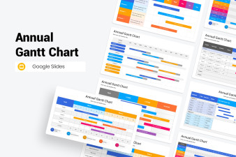 Annual Gantt Chart Google Slides Presentation Template