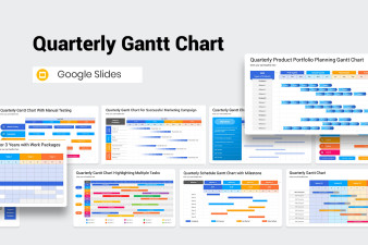 Quarterly Gantt Chart Google Slides Presentation Template