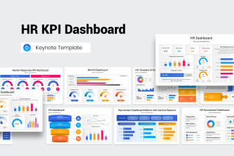 HR KPI Dashboard Keynote Presentation Template
