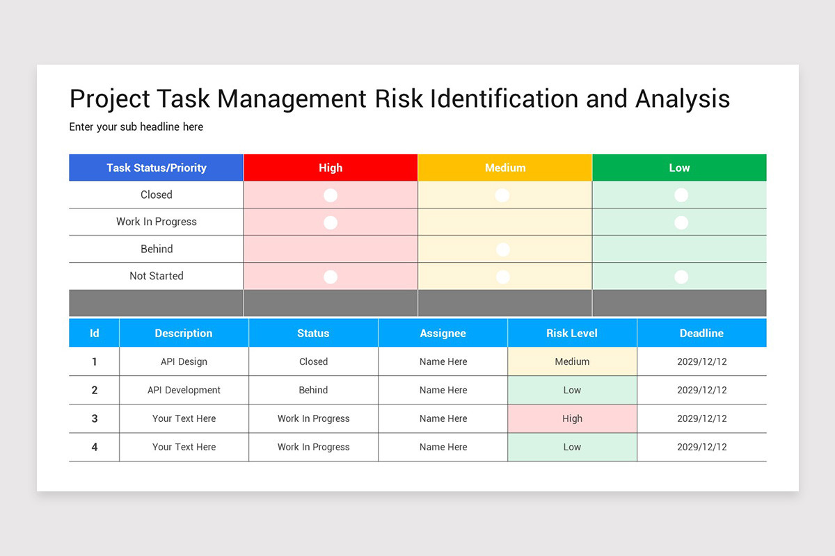 Sample Task Identification Project Identification Presentation PowerPoint Template | Nulivo Market