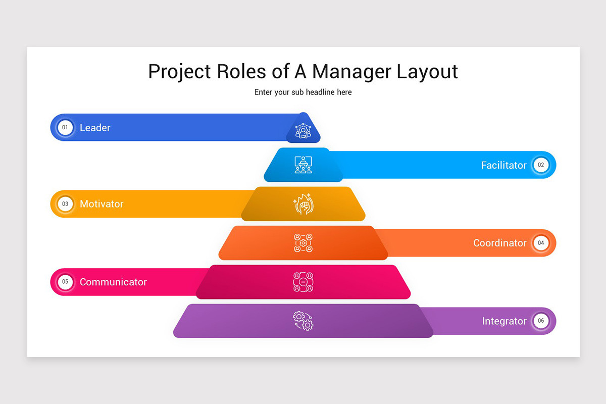 Simple Project Management Roles Structure Project Manager Roles Keynote Template | Nulivo Market