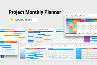 Project Monthly Planner Google Slides Template