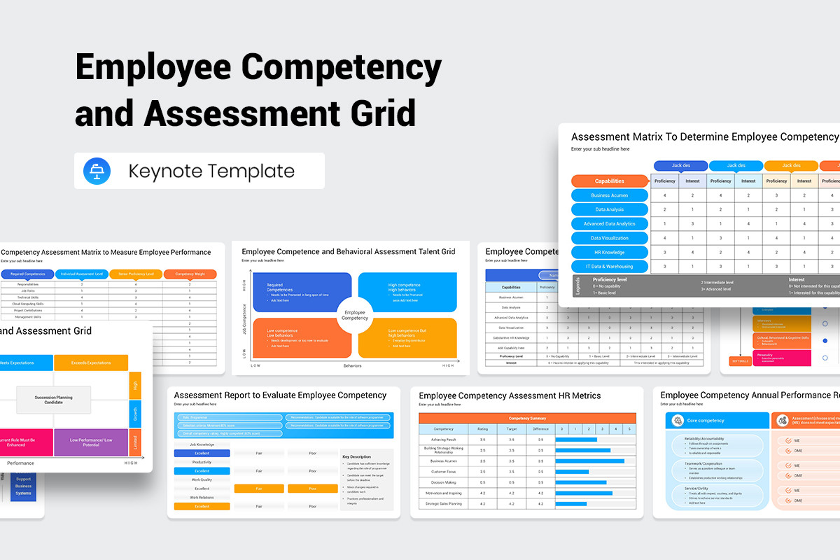 Employee Competency and Assessment Grid Keynote Template | Nulivo Market