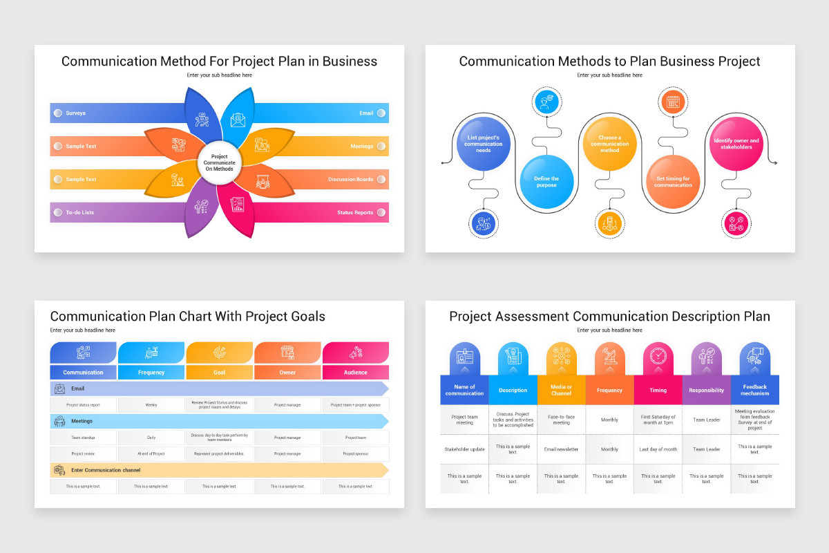 Project Communication Management PowerPoint Template | Nulivo Market
