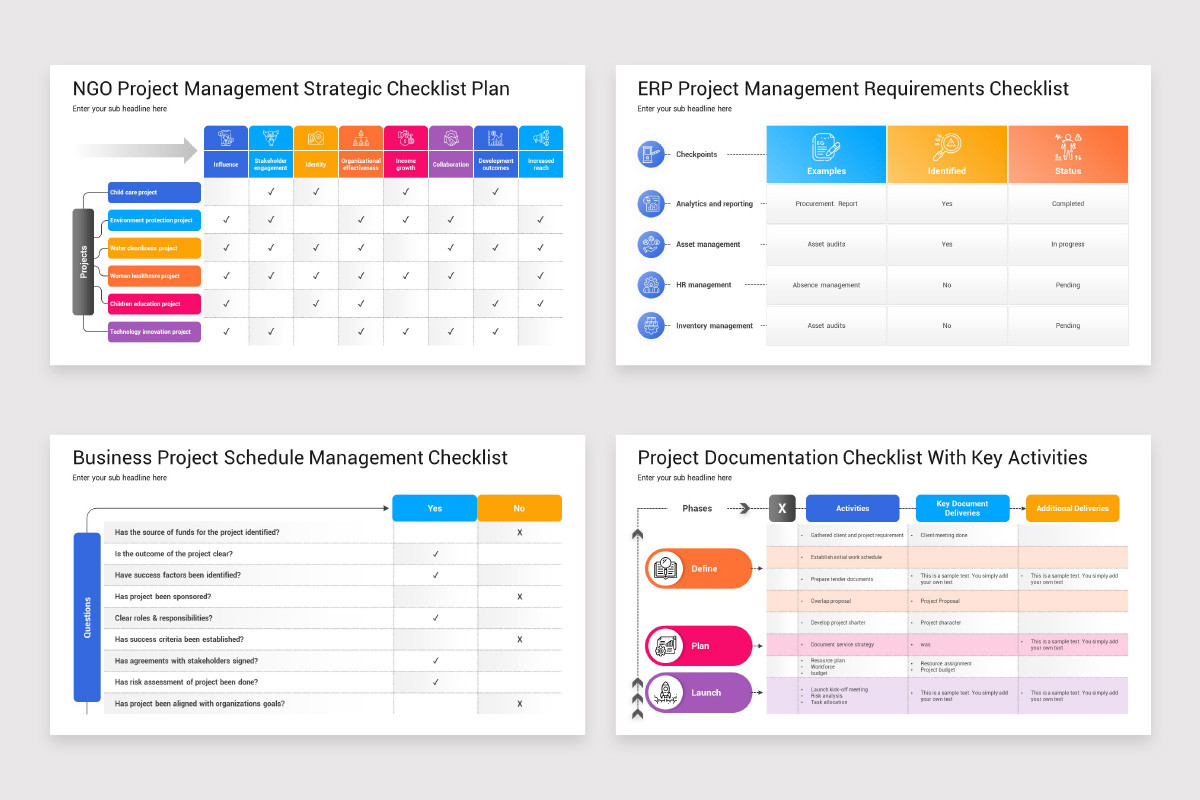 Project Management Checklist Keynote Template | Nulivo Market