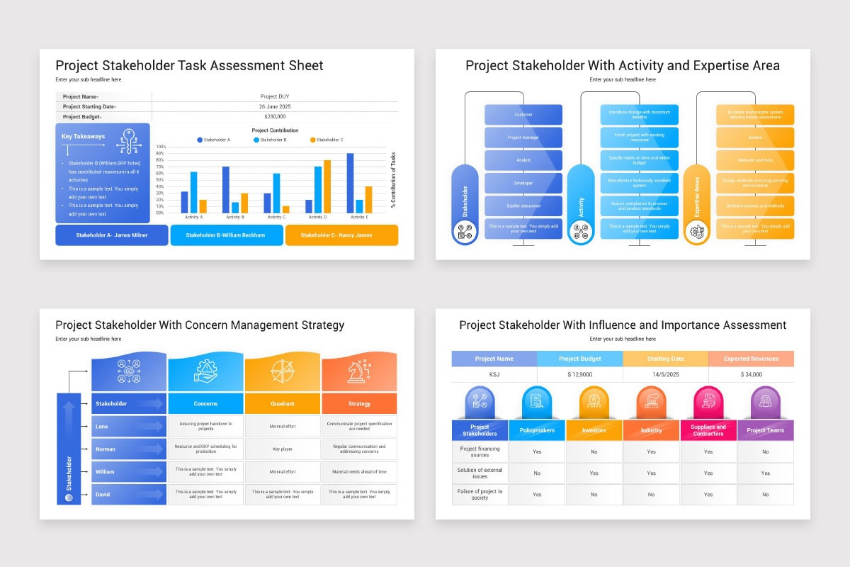 Presenting Project Project Stakeholders PowerPoint Template | Nulivo Market