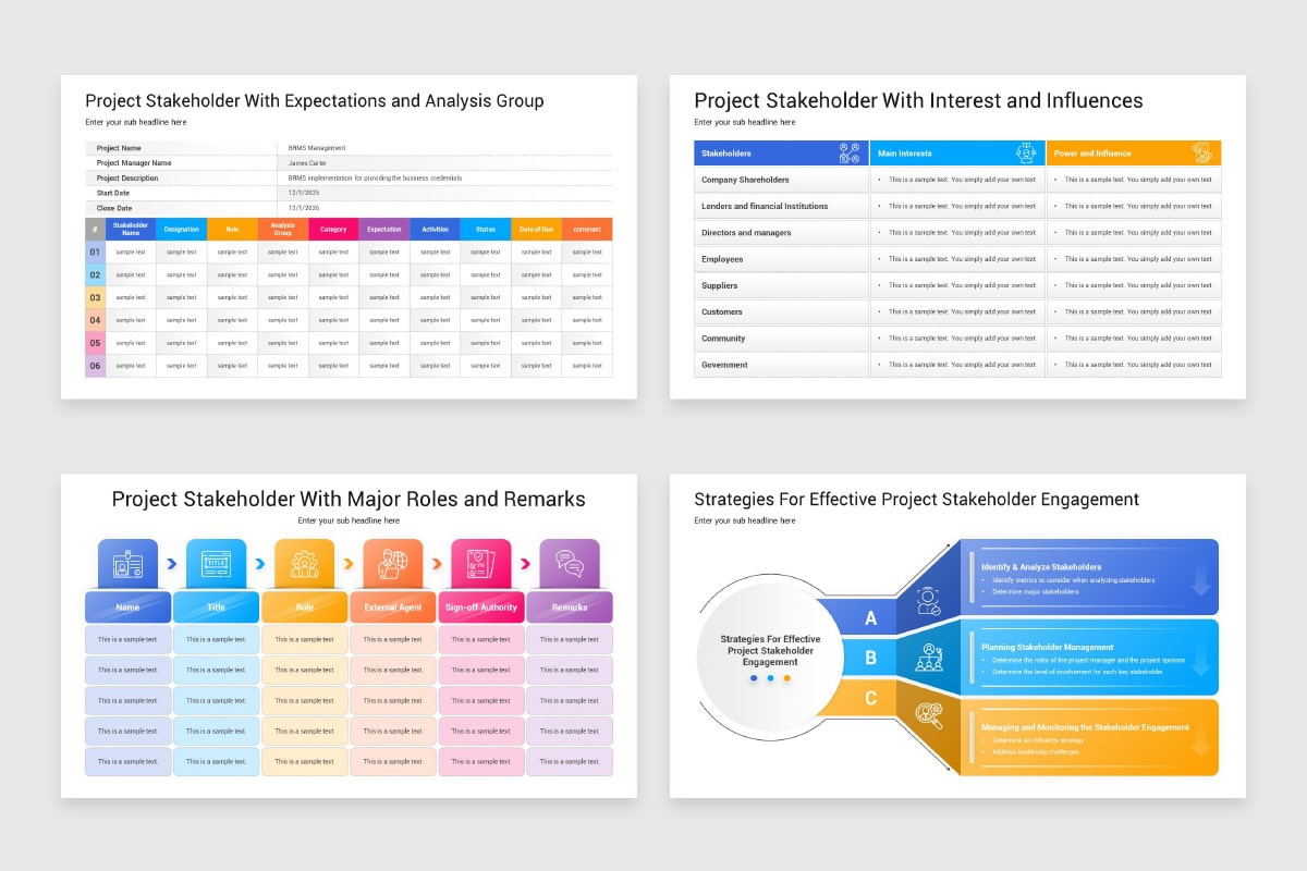 Presenting Project Project Stakeholders PowerPoint Template | Nulivo Market