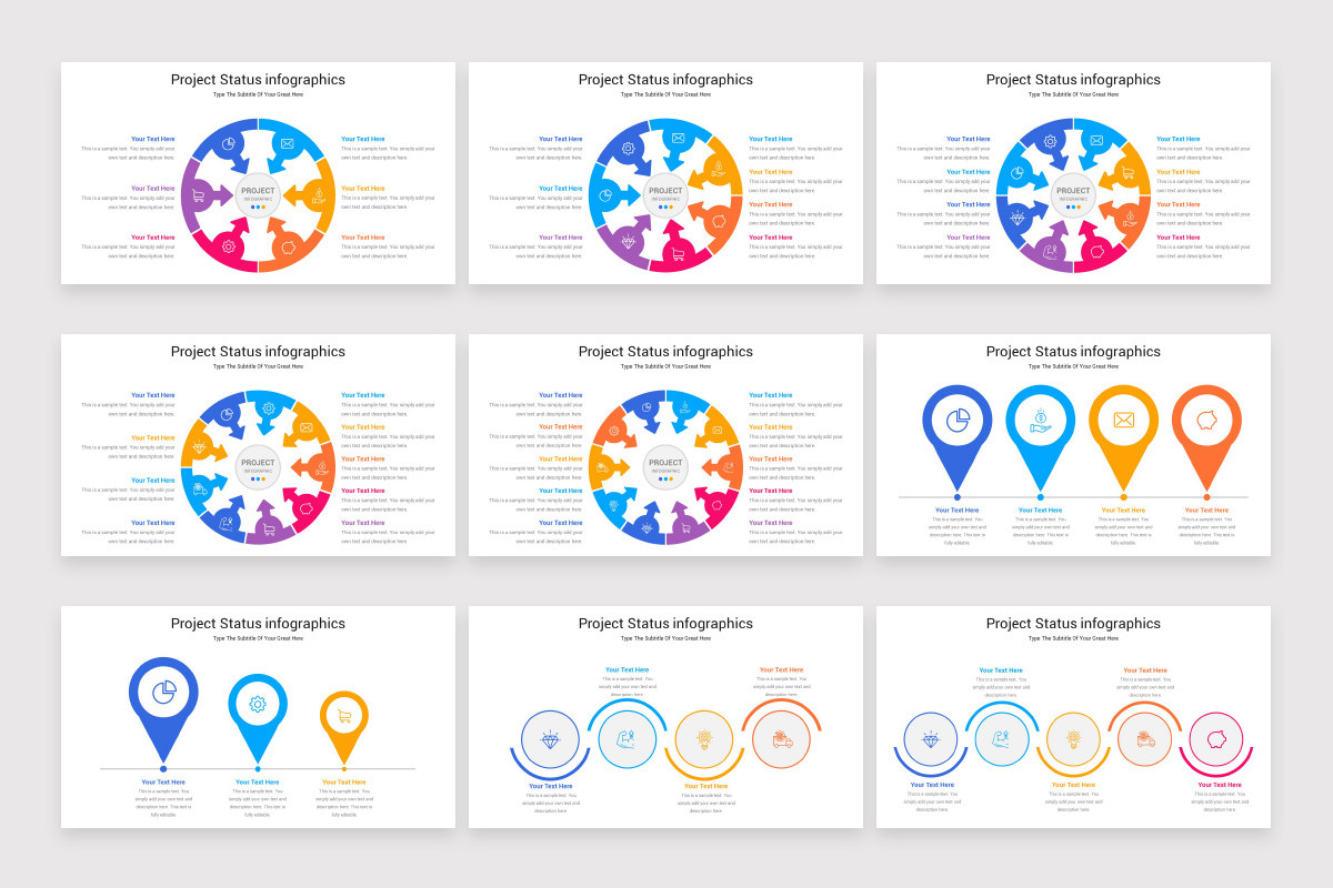 Layout Status Powerpoint Project Status PowerPoint Template | Nulivo Market